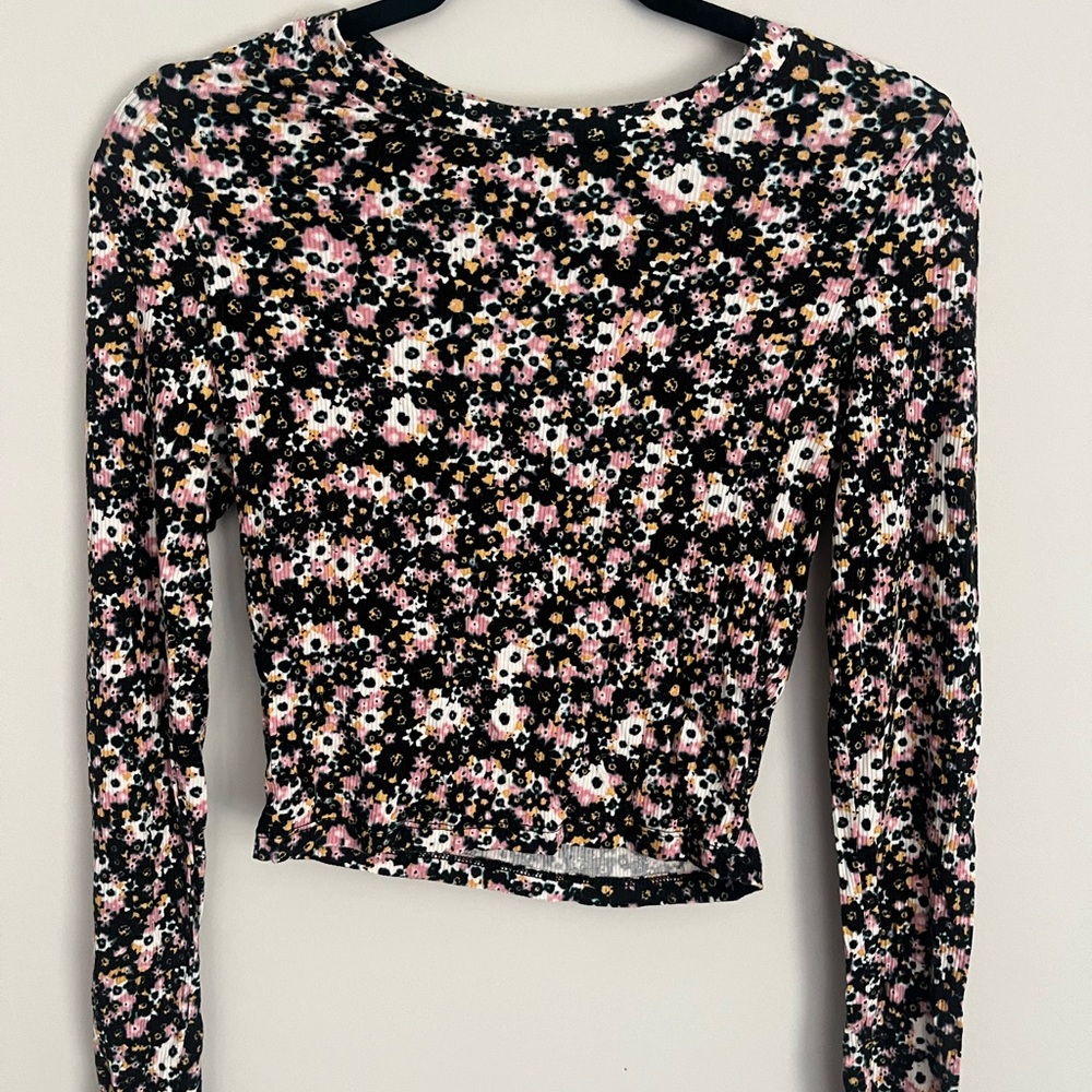 Wild Fable Multicolor Floral Long Sleeve Top